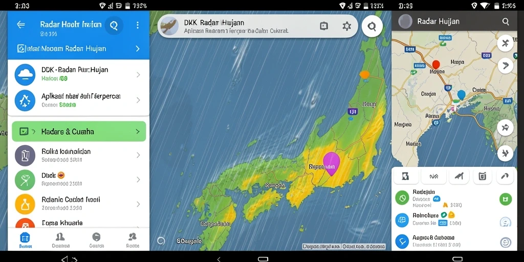 Tampilan antarmuka DKK yang menampilkan fitur Radar Hujan dengan jelas.