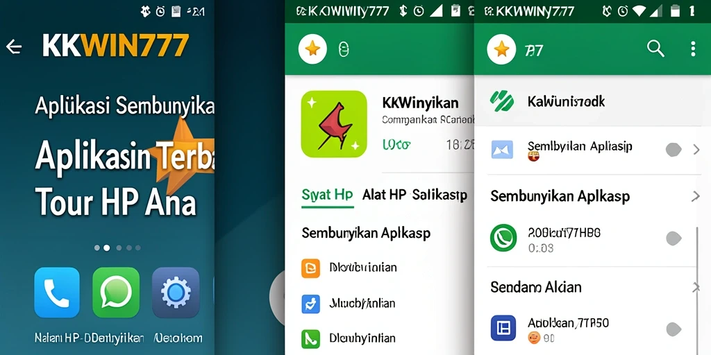 Tampilan antarmuka KKWIN777 yang sederhana dan fungsional untuk menyembunyikan aplikasi.