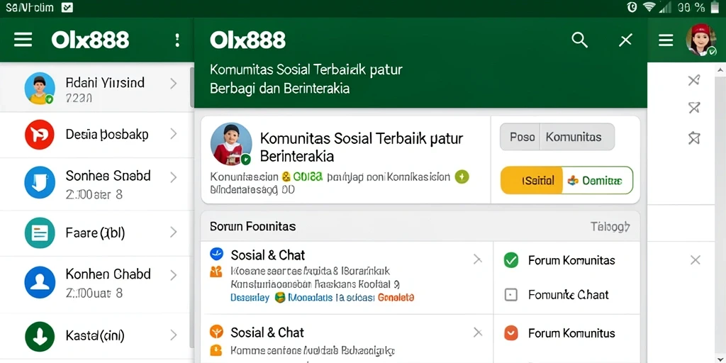 Antarmuka OLX888 menampilkan fitur forum komunitas yang interaktif dan mudah digunakan.